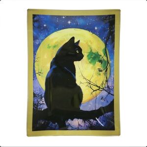 4" x 6" Black Cat Glass Plate by Ashland® NWT